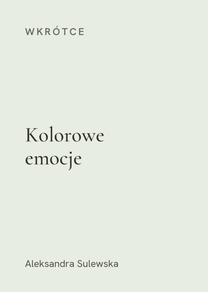 Kolorowe emocje — okładka, wkrótce w sklepie